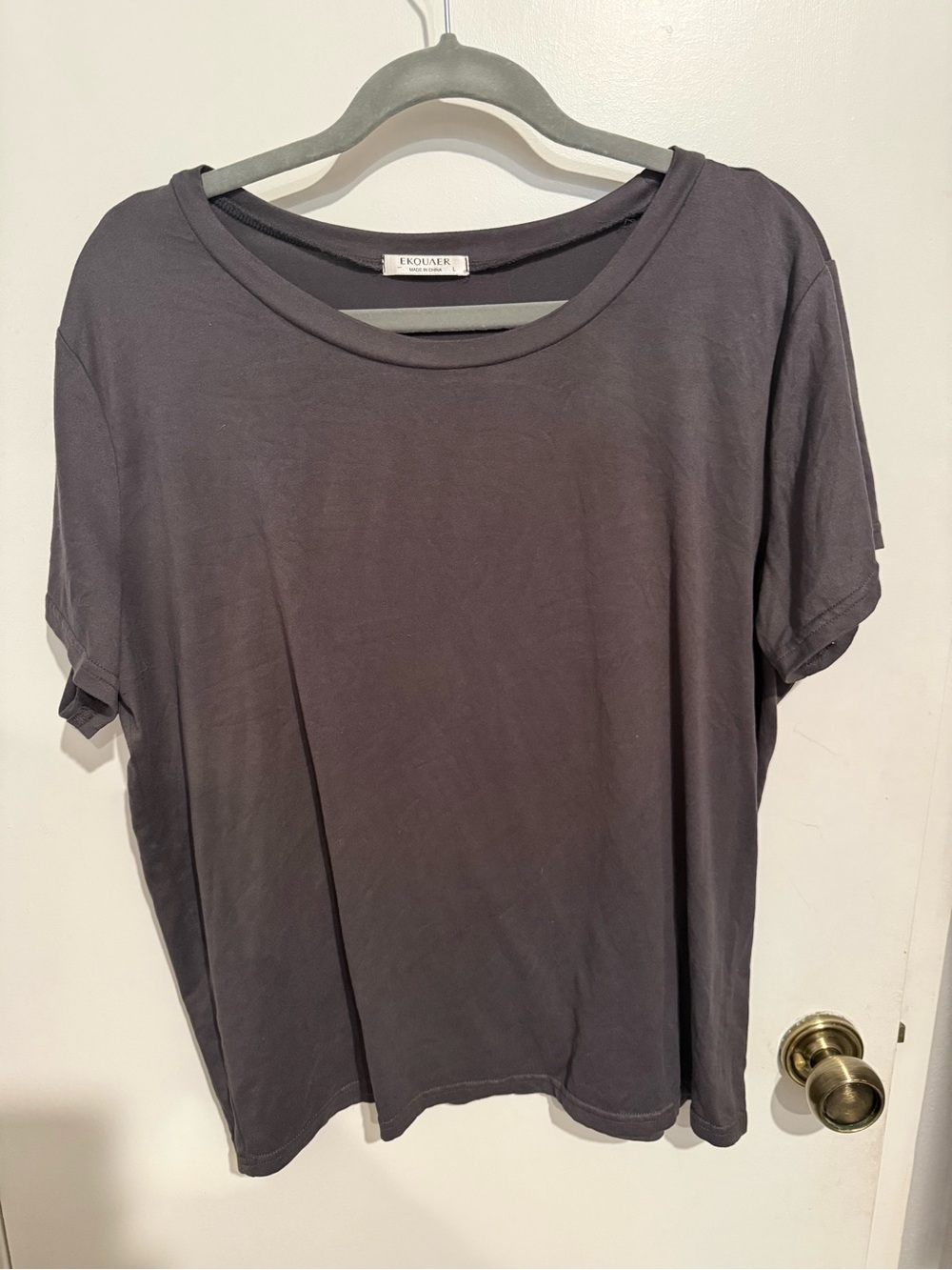 Everyday Crewneck Tee in Charcoal by Ekymaer